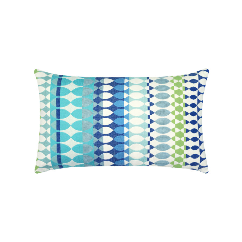 Modern Oval Ocean Pillow Cover & Insert, Rectangular, 12" x 20"