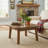31.5" Solid Wood Coffee Table, Square Center Table With Rounded Edge, Farmhouse Living Room Table, Easy Assembly