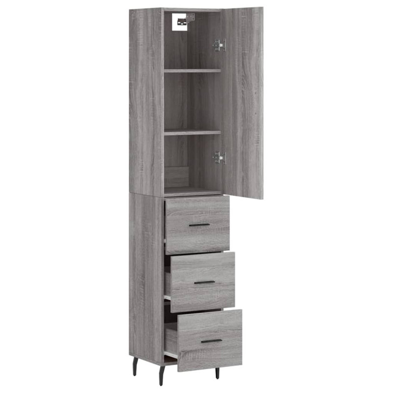 Naamann 34.5cm Sideboard, Grey Sonoma