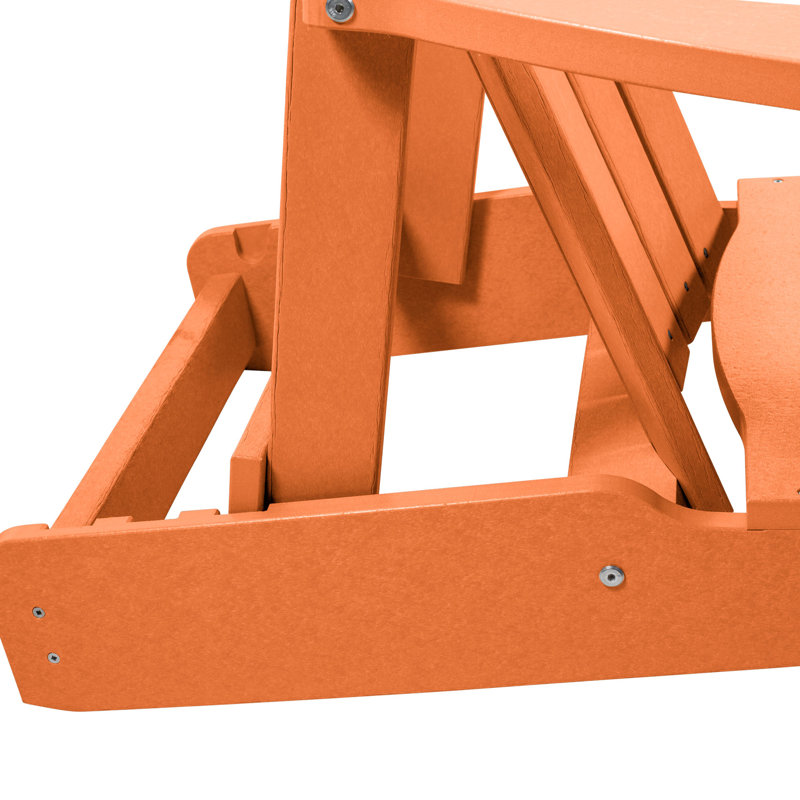 Middendorf Folding and Reclining Adirondack Chair, Orange