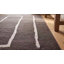 Brown Handwoven Wool Linear Frame Motif Geometric Modern Contemporary Carpet Rug-478431702