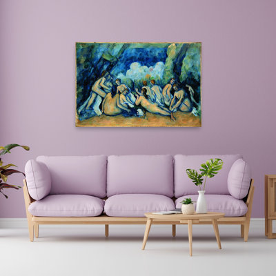 The Bathers Classic Traditional Contemporary Spring Wall Art Print by Paul Cezanne - 1 Piece Wrapped Canvas Wall Art