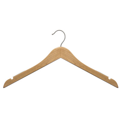 Cintre standard en bois antidérapant Fridley pour robe / chandail / chandail