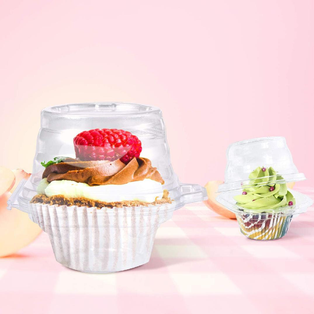 Muffin Storage Container Disposable Cupcake Boxes 100pcs Plastic