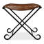 Mozambique Leather Accent Stool