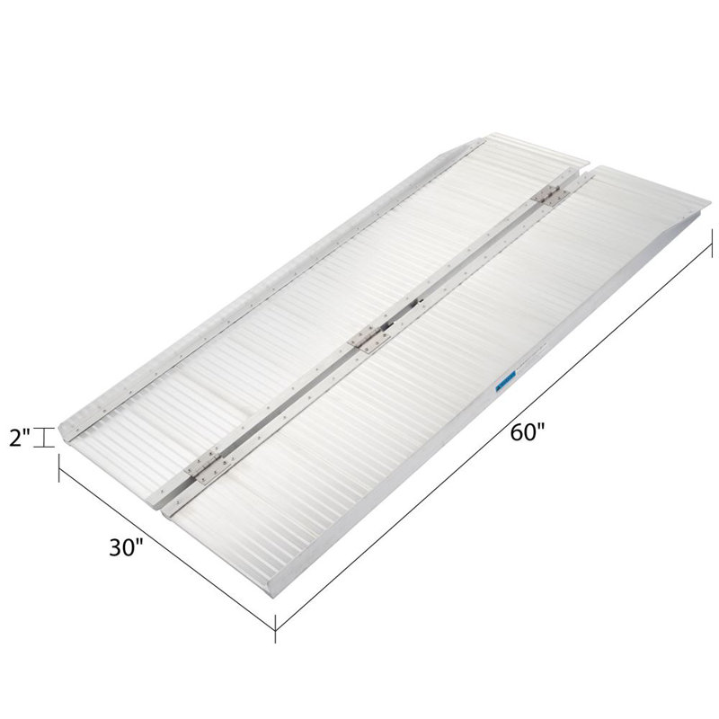 Silver Spring Aluminum Foldable Portable Ramp, 2" H x 30" W x 60" L