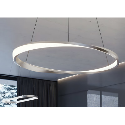 Oberon - 40'' Single LED Pendant - Satin Nickel