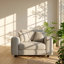 Fauteuil-lit avec rangement en velours côtelé l 58,66 po x P 47,24 po Everett Everett Everett-130381812-130381813