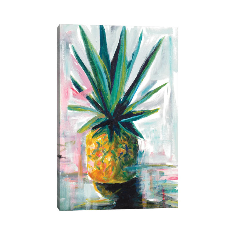 Pineapple by Andy Beauchamp - Wrapped Canvas Painting, 12" H x 8" W x 0.75" D