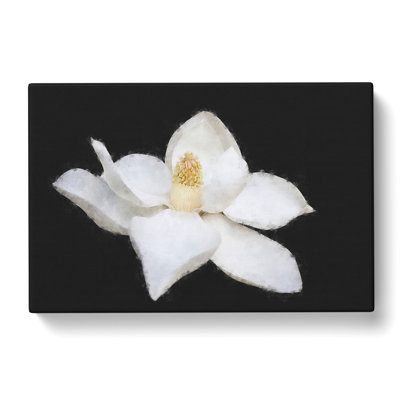 Blooming White Magnolia - Wrapped Canvas Painting