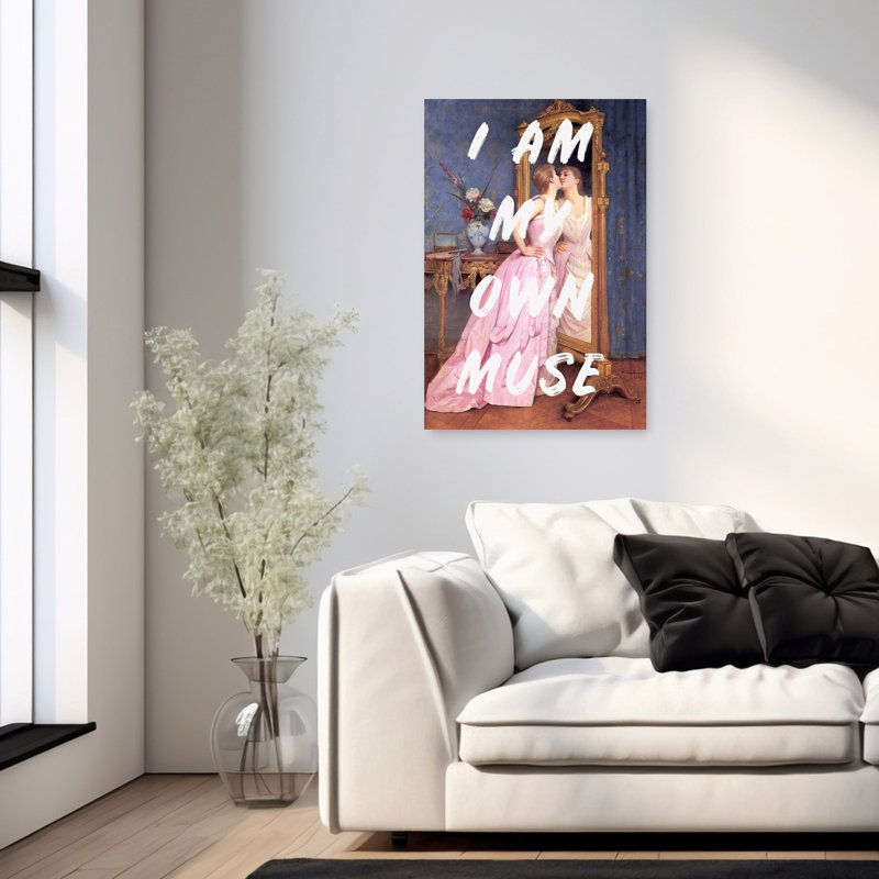 My Own Muse Classic Elegant Romantic Portrait Wall Art Print 1 Piece Wrapped Canvas Wall Art, 91.44cm H x 60.96cm W