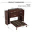 Lit escamotable avec 2 armoires et tablette de rangement - noyer-971176727