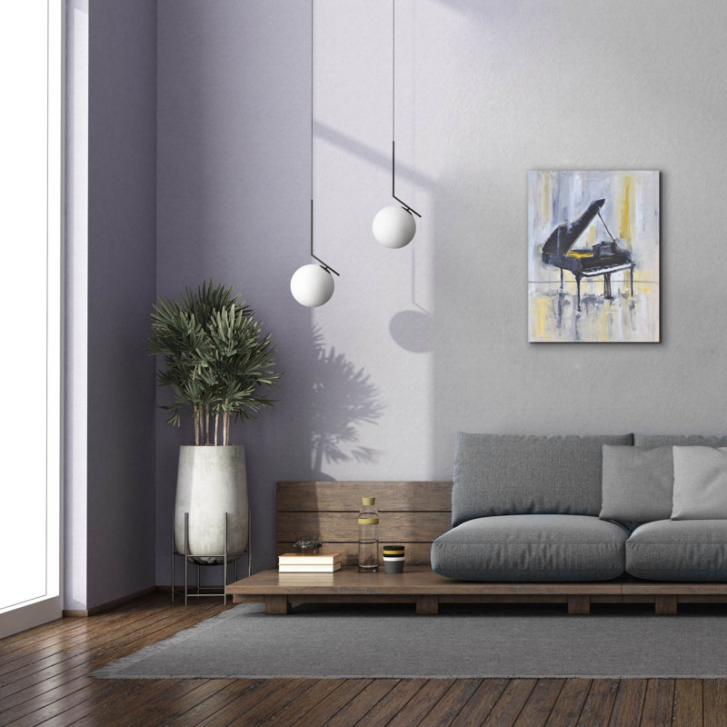  'Piano In Gold 2' by Allayn Stevens Canvas Wall Art, 26" x 34", 34" H x 26" W