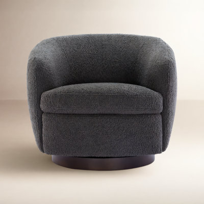 Marcy Upholstered Swivel Barrel Chair