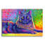 Art psychédélique arc-en-ciel par Rebecca Wang, art mural en verre acrylique, 36 po x 24 po-252479517