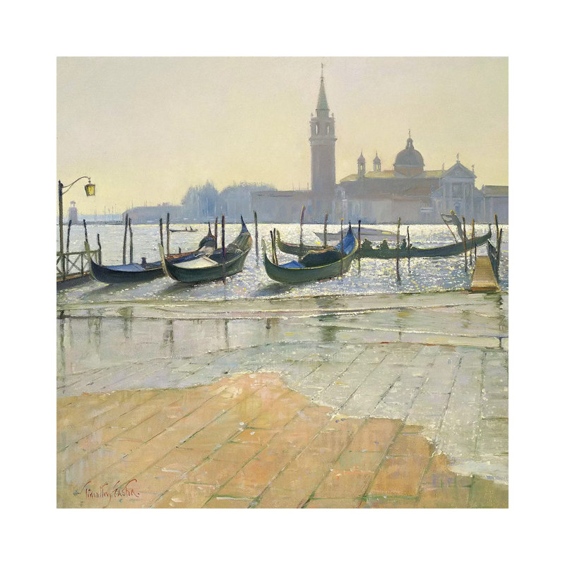 Venice At Dawn by Timothy Easton - Wrapped Canvas Painting, 45.72 cm H x 45.72 cm W x 3.175 cm D