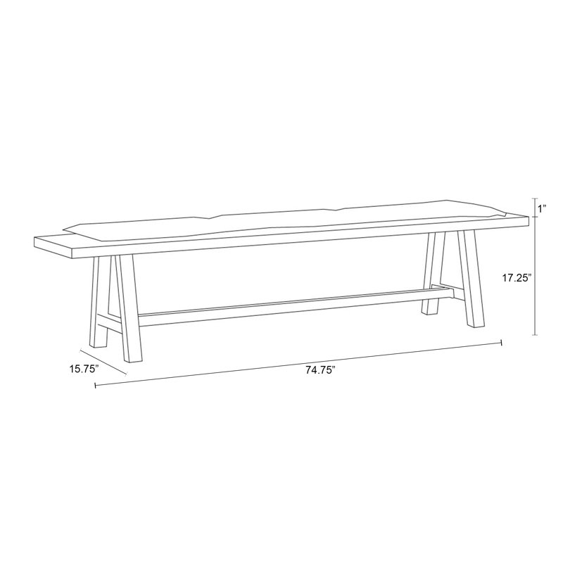 Dune Outdoor Dining Bench
