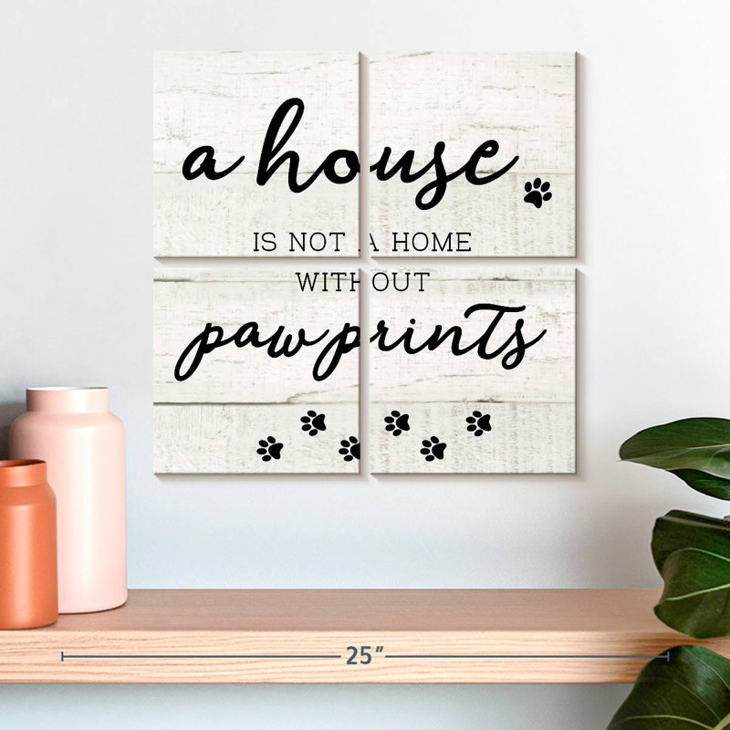 Tawel Home Pawprints, H 18 po x l 18 po