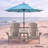 Delmor Weathercraft Double Adirondack Chair for Two with Built-In Center Table and Umbrella Hole, Solid Wood Pressure-Treated Pine, 15 Sherwin-Williams Finish Options, Fully Assembled-984171119