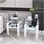 Ensemble de 2, table basse moderne en verre trempé, table de bout, table carrée pour le salon, transparent / blanc-47542599-47542596