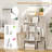 47" Open-Back Geometric Bookshelf Home 6-Cube Large Bookcase With Anti-Tip Kits-1391794278