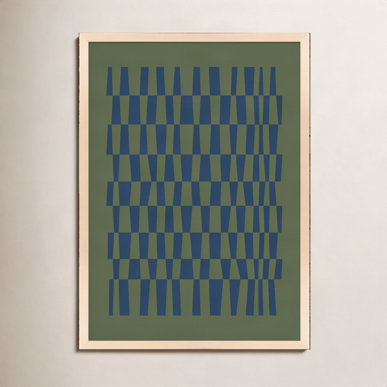 Vibrant Intersections 8 Print, 30" H x 21" W, Maple Framed