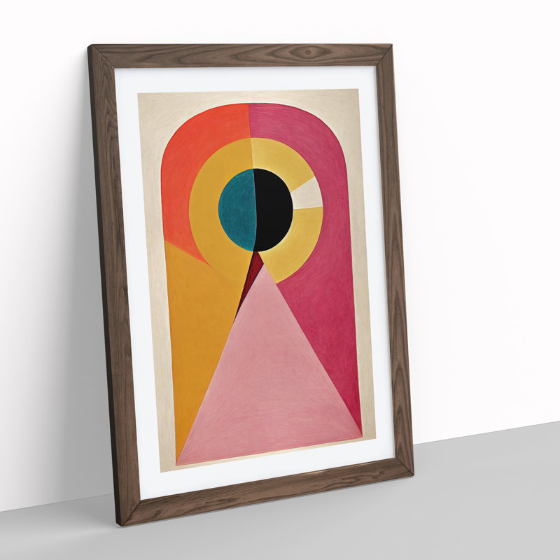 XV1022-532X An Abstract Art Painting No.4 - Single Picture Frame Print, 64cm H x 46cm W x 2cm D, Walnut Framed