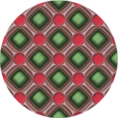 Tapis rouge à motif géométrique