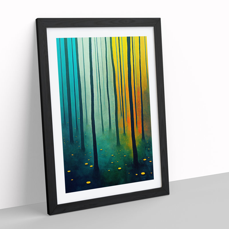 Bold Forest - Single Picture Frame Print, 64cm H x 46cm W x 2cm D, Black