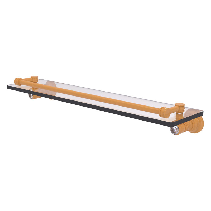 Tablette flottante Carolina, H 3,3 po x l 22 po x P 5,54 po, Jaune doré