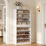 Armoire à chaussures à 9 niveaux avec tablettes réglables, 40 paires de rangement à chaussures pour le vestibule
