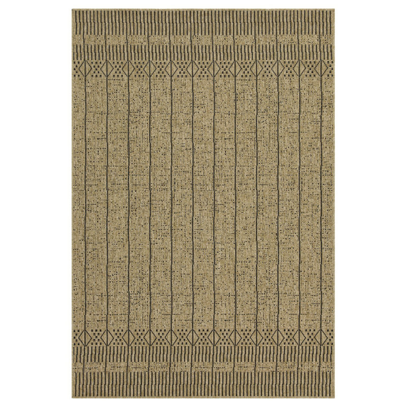 Jute And Black Indoor/Outdoor Area Rug, 7 Ft. 10 In. X 10 Ft. 3 In., Rectangle 7'10" x 10'3"