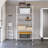 36'' W Steel Adjustable Height Shelving Unit with Wheels-1177426333