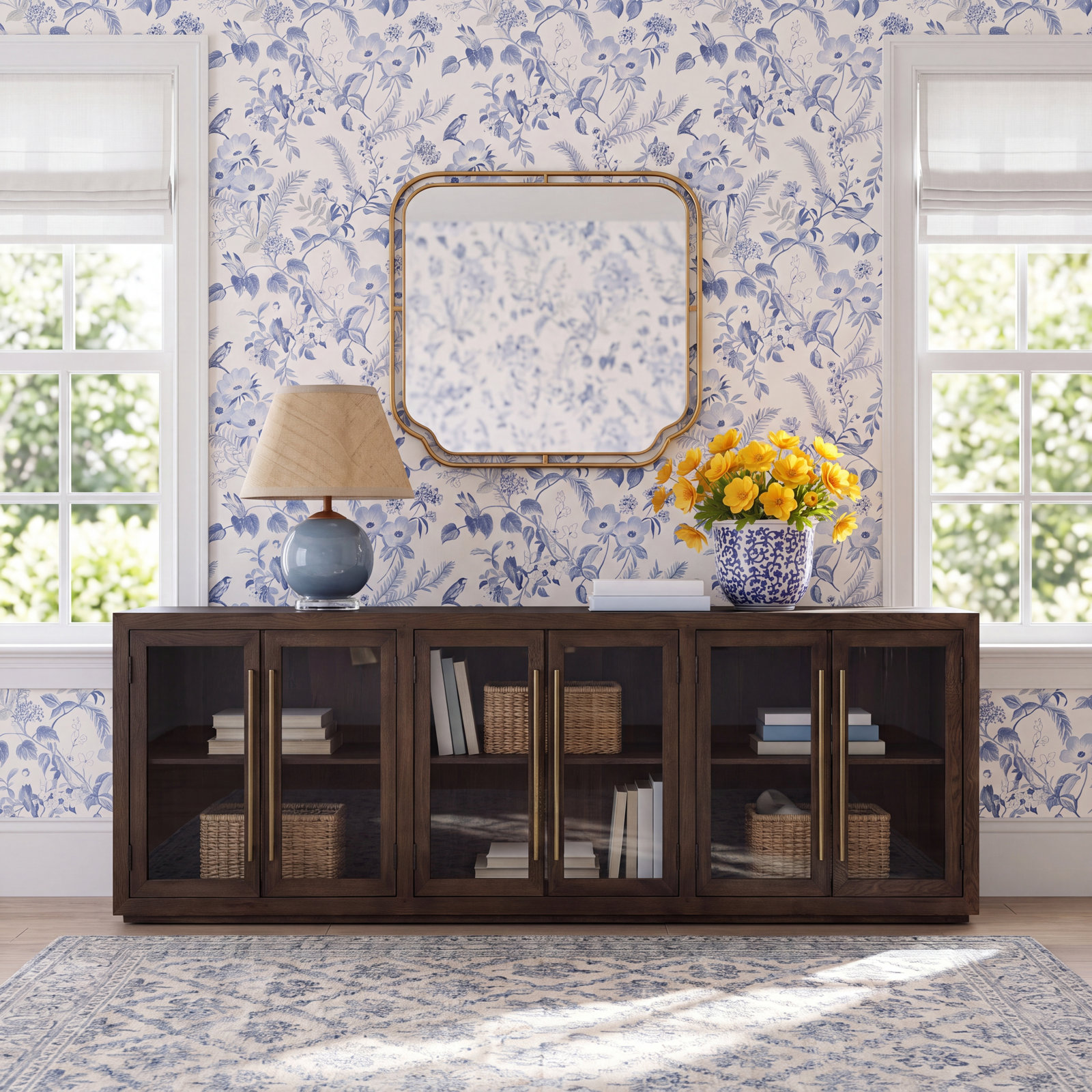 Alaya Sideboard, Brown, 36"H x 72"W x 18"D