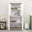 Tall Wooden Bathroom Storage Cabinet with Adjustable Shelves, Anti-Tipping Device and Ample Storage