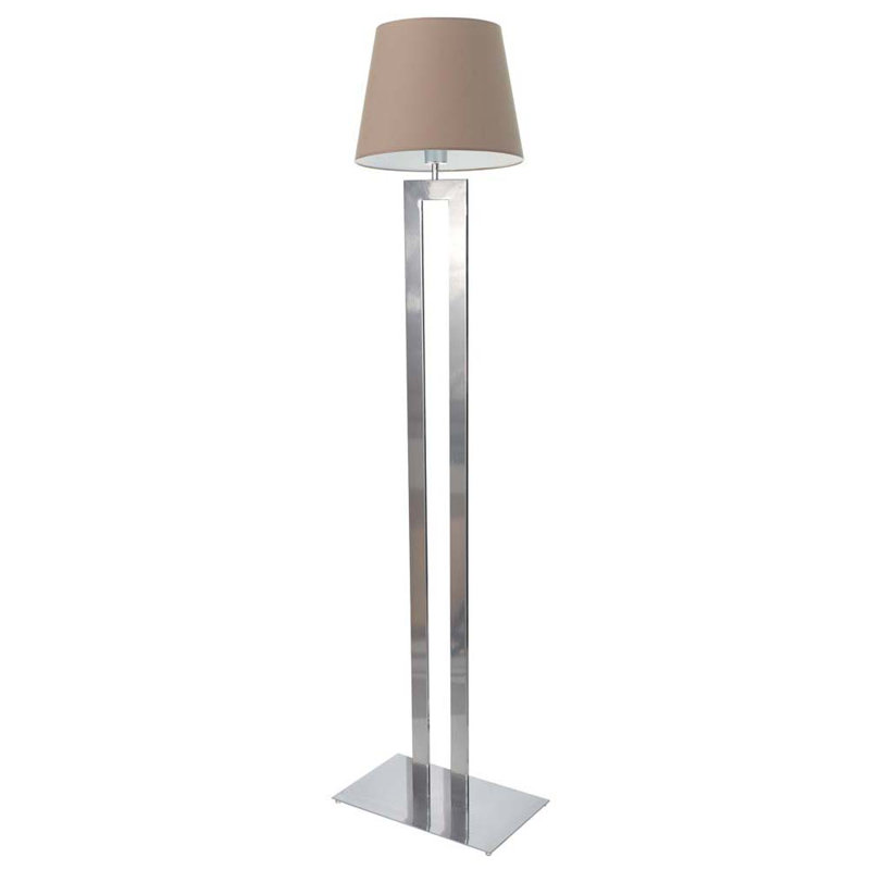 Arnes 172cm Traditional Floor Lamp, Beige, Silver