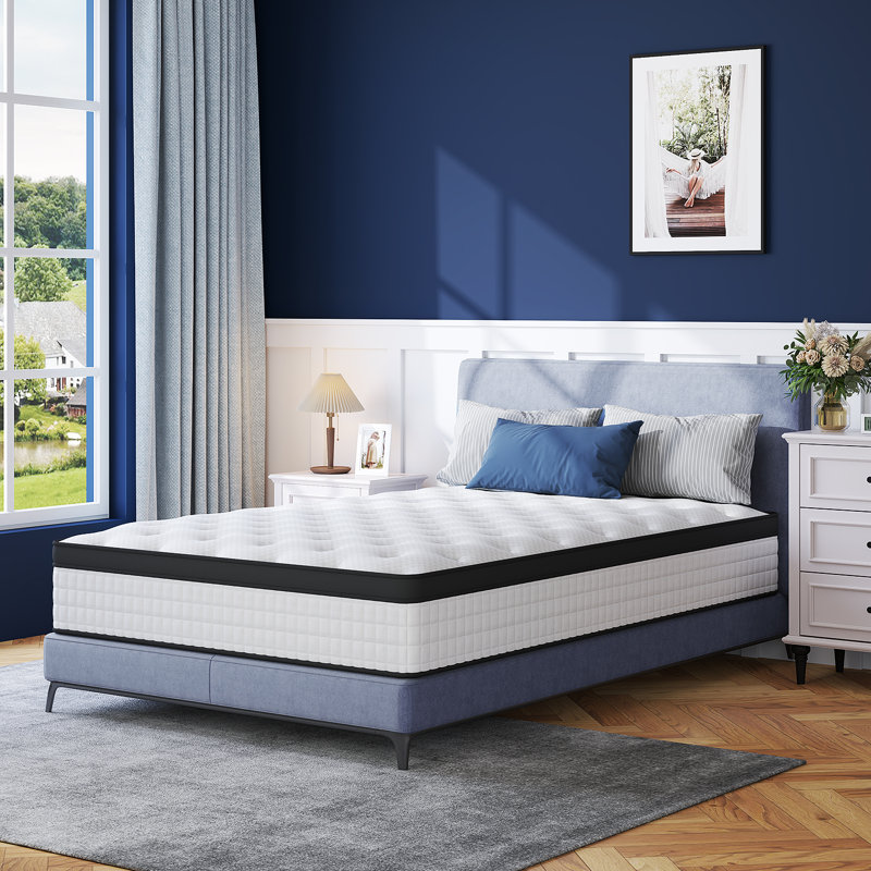 25cm Medium Hybrid Mattress – Memory Foam & Pocket Spring Mattress in a Box, Double (4'6)