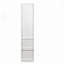 Grande armoire de rangement fonctionnelle 70,87 "avec portes en verre, 3 tiroirs