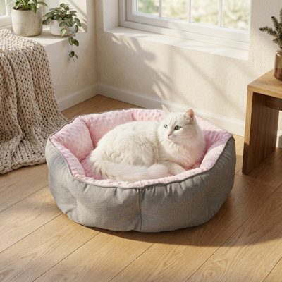 Nestle Pink Comfort Pillow Cat Bed
