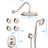 Shower Fixture - Single Handle, Powerful Experience Bathroom Faucet 2 Heads, Soft Rubber Holes-121245185