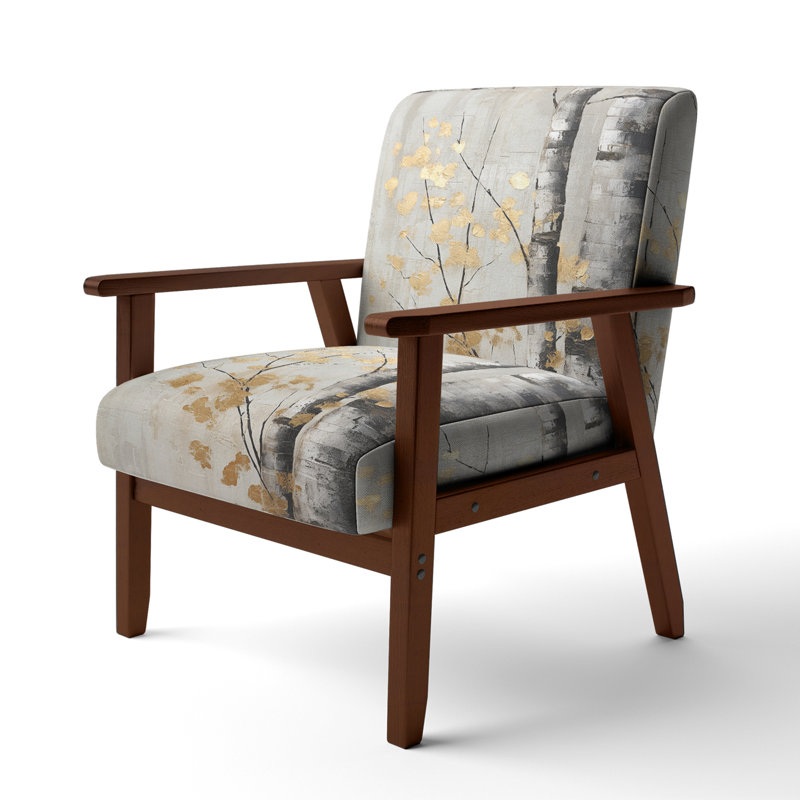 Jiska Upholstered Armchair, Brown Square Arms