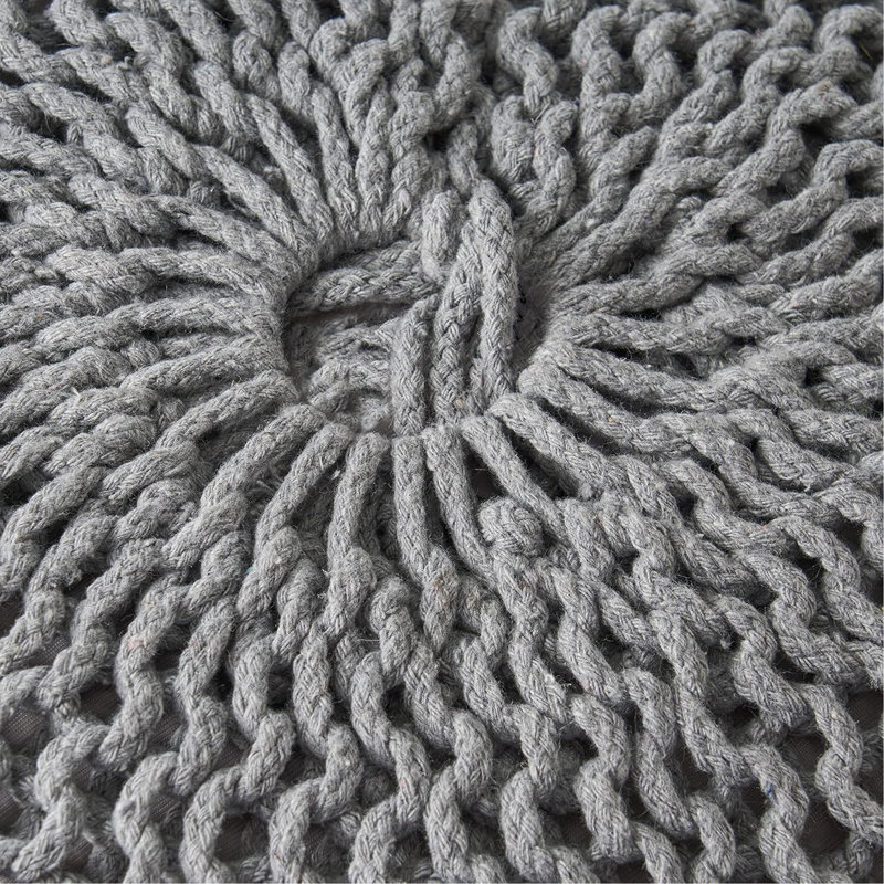 Pouf tricoté 20 x 20, Gris