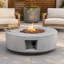 Table de foyer ronde au propane de 76 cm (30 po) avec 50 000 BTU et housse anti-pluie