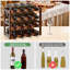 Alfret 16 Bottle Tabletop Wine Bottle Rack Brown