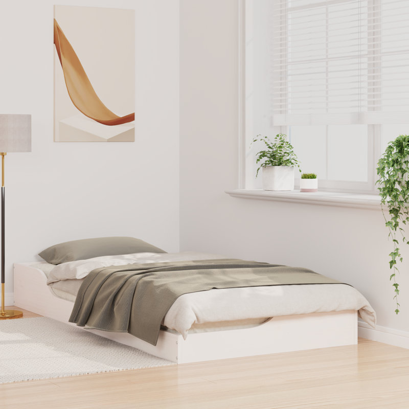 Solid Wood Bed, Small Single (2'6), White