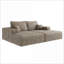 Canapés modulaires | Canapé-lit moderne en velours côtelé moelleux de 74,8 po | Sans assemblage | Pour la chambre d'appoint du salon | Chameau | Mousse