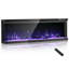 Foyer électrique trois côtés encastré en verre 1500W-2035436161
