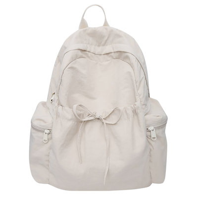 travel backpack Korean Lightweight Nylon Backpack Japanese Forest Drawstring Student Solid Color Bow Backpack Sports Travel Backpack