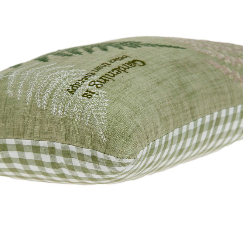 Coussin décoratif en fougère tropicale en coton 14 "x 20" Parkland Collection Eureka, Polyester/ Bourre en polyester