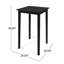 Table d'extérieur minimaliste gris foncé - Structure en bois pour espaces gris, tendance
